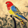 Beautiful Eastern Rosella Diamond Painting