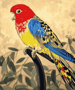 Beautiful Eastern Rosella Diamond Painting