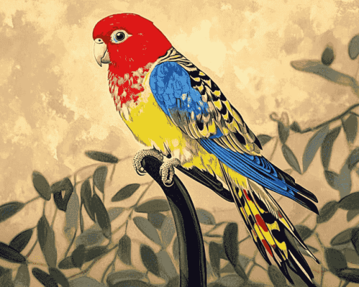 Beautiful Eastern Rosella Diamond Painting