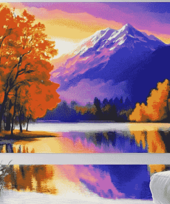 Beautiful Mountains and Lakes Diamond Painting