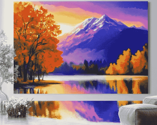 Beautiful Mountains and Lakes Diamond Painting