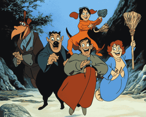 Bedknobs and Broomstick Characters Diamond Painting