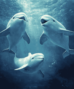 Beluga Whales Marine Animals Diamond Painting