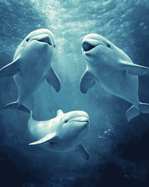 Beluga Whales Marine Animals Diamond Painting