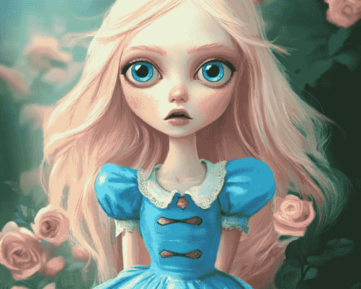 Big Eyed Alice Anime Diamond Painting