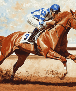 Big Red Secretariat Horses Diamond Painting