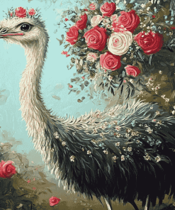 Bird and Ostrich Floral Diamond Painting