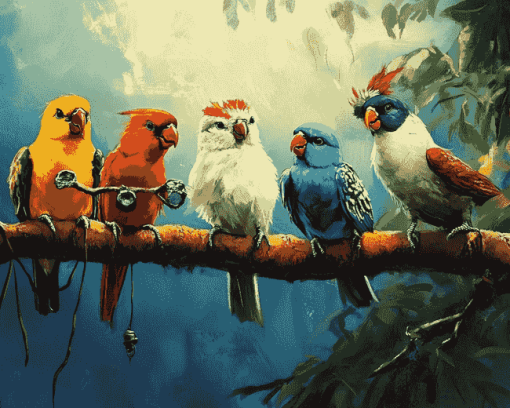 Birds Of The City Diamond Painting