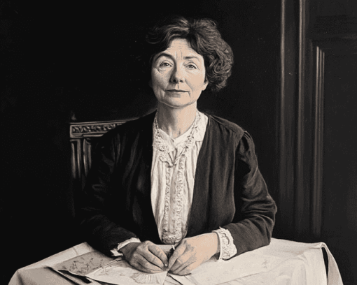 Black And White Emmeline Pankhurst Diamond Painting