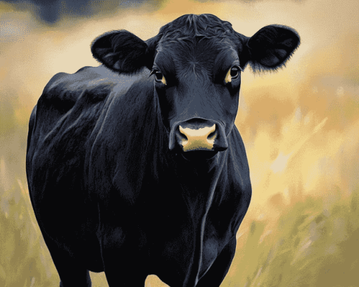 Black Calf Diamond Painting