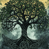 Black Celtic Tree Diamond Painting