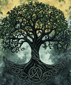 Black Celtic Tree Diamond Painting