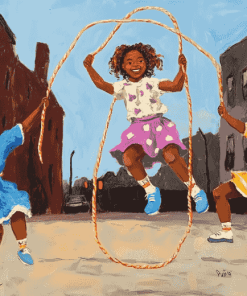 Black Children Playing Diamond Painting