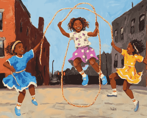 Black Children Playing Diamond Painting