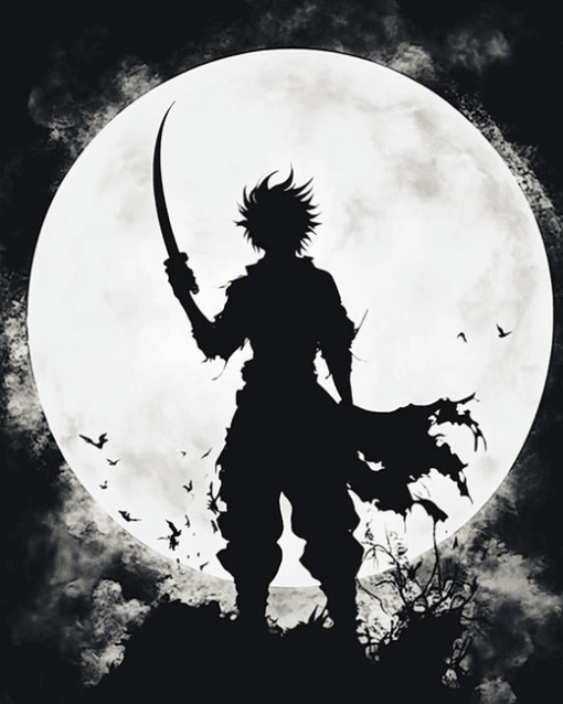 Black Clover Yami Moonlit Silhouette Diamond Painting