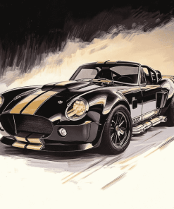 Black Ford Shelby Cobra Car Diamond Painting