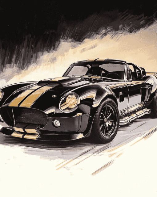 Black Ford Shelby Cobra Car Diamond Painting