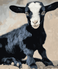 Black Goat Animals Diamond Painting