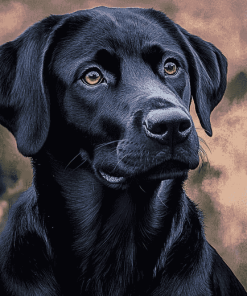 Black Labrador Puppy Diamond Painting