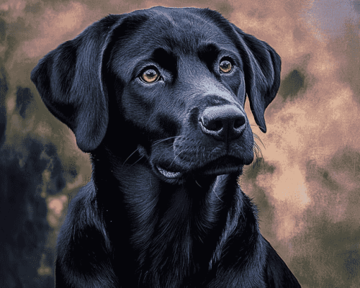 Black Labrador Puppy Diamond Painting