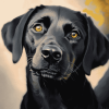 Black Labrador Puppy Diamond Painting