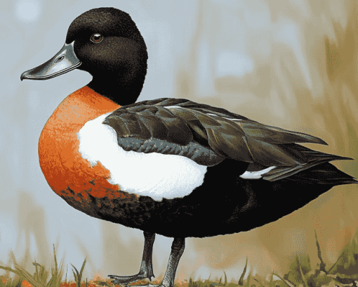 Black Paradise Shelduck Art Diamond Painting