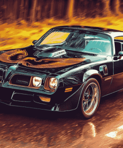 Black Pontiac Firebird Diamond Painting