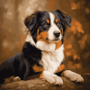 Black Tri Shepherd Dog Diamond Painting