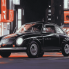 Black Vw Fastback Car Diamond Painting