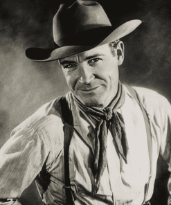 Black & White Will Rogers Diamond Painting