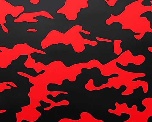 Black and Red Camo Masterpiece Diamond Painting