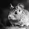 Black and White Chinchilla Diamond Painting