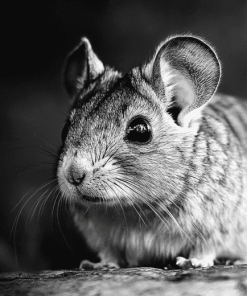 Black and White Chinchilla Diamond Painting