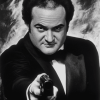 Black and White Jim Belushi Diamond Painting