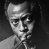 Black and White Miles Davis Diamond Painting