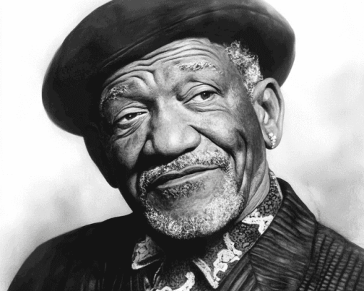 Black and White Redd Foxx Tribute Diamond Painting