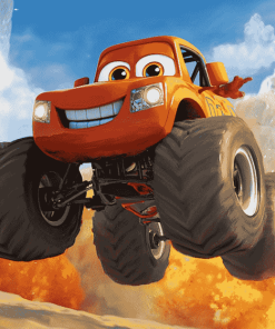 Blaze Monster Machines Animation Diamond Painting