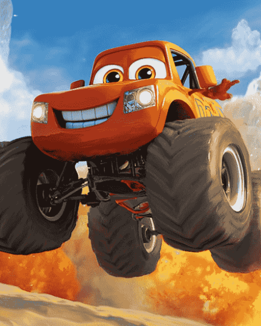 Blaze Monster Machines Animation Diamond Painting