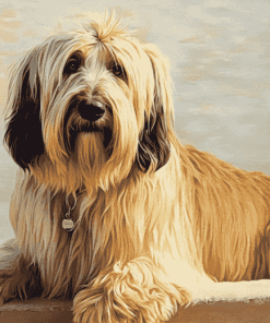 Blond Briard Puppies Diamond Painting