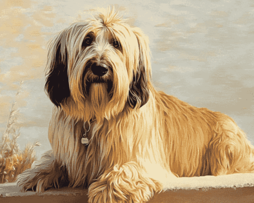 Blond Briard Puppies Diamond Painting