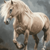 Blonde Pony Draft Horse Diamond Painting