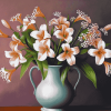 Blossoming Lilies in Jug Diamond Painting