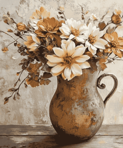 Blossoms in Vintage Vase Diamond Painting