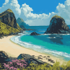 Blue Beach Seascapes Diamond Painting