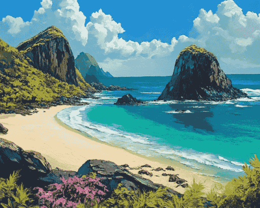 Blue Beach Seascapes Diamond Painting