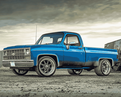 Blue C10 Chevy Truck Diamond Painting