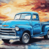 Blue Chevrolet Trucks Diamond Painting