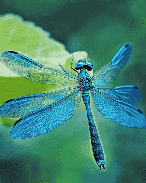 Blue Dragonfly Artwork Diamond Painting