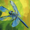 Blue Dragonfly Insect Diamond Painting