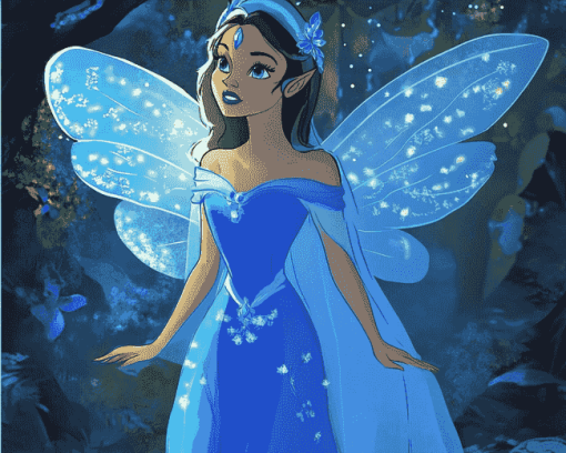 Blue Fairy Disney Fantasy Diamond Painting